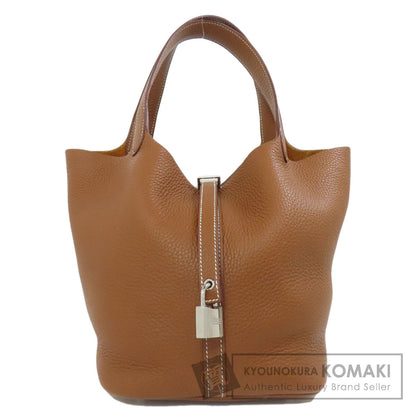 HERMES Picotin Lock MM Gold SilverHardware Handbag Taurillon Clemence Ladies [Used]