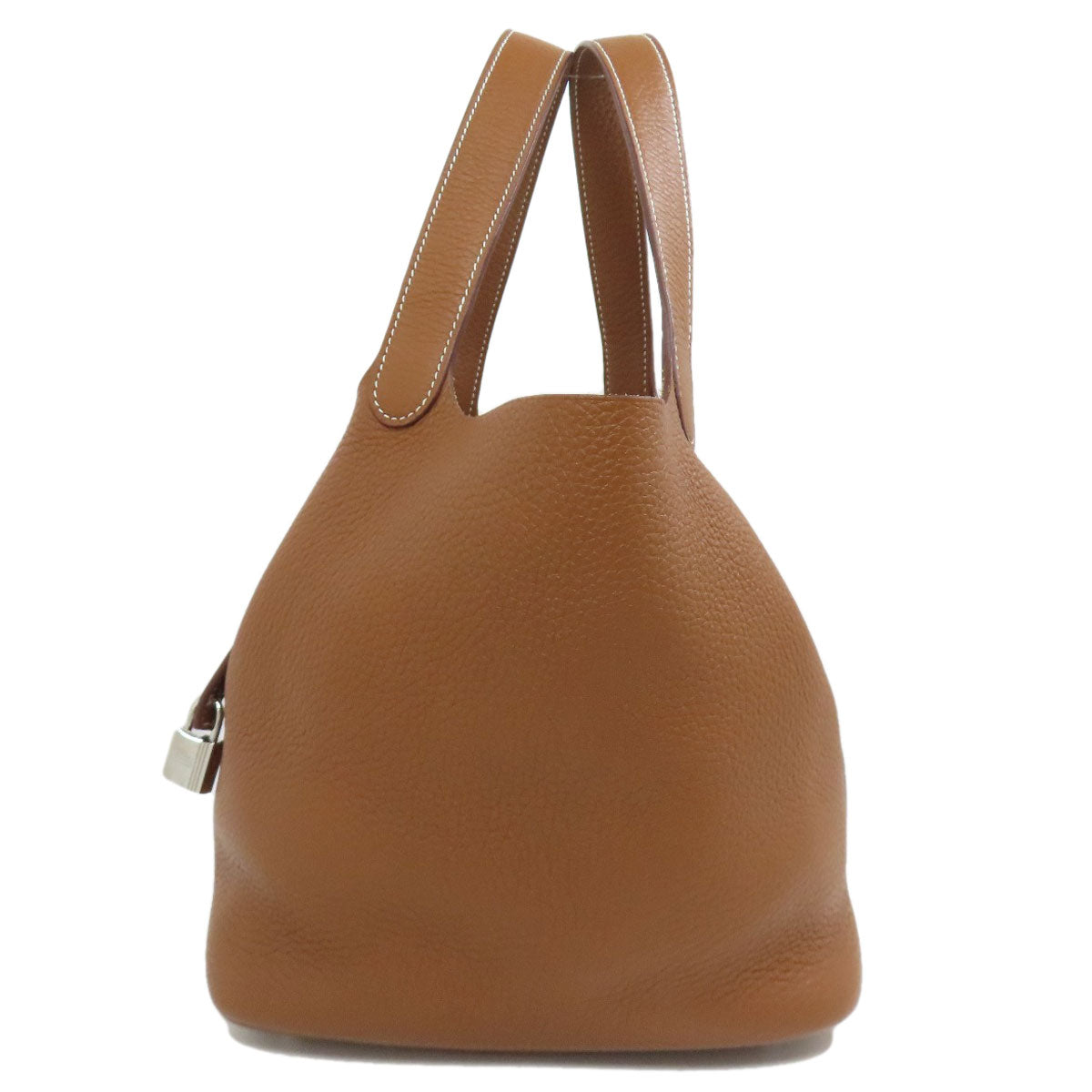 HERMES Picotin Lock MM Gold SilverHardware Handbag Taurillon Clemence Ladies [Used]