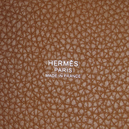 HERMES Picotin Lock MM Gold SilverHardware Handbag Taurillon Clemence Ladies [Used]