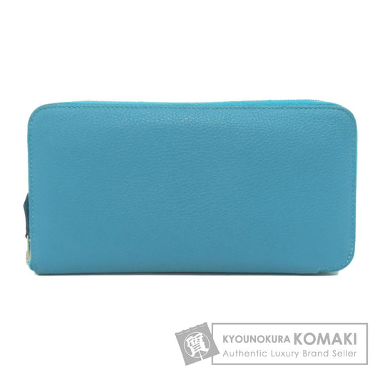 HERMES   Long wallet (with coin pocket) Azap Classic Long Turquoise SilverHardware Togo Ladies