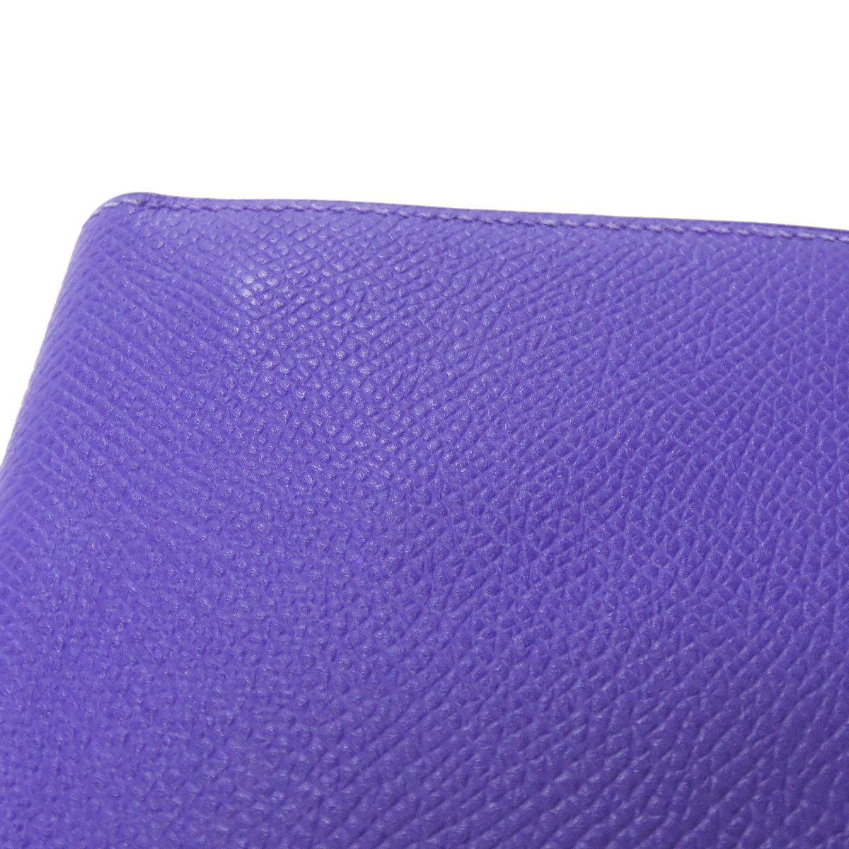 HERMES Bearn Soufflet Blue Electric SilverHardware Long wallet (with coin pocket) Epsom Ladies [Used]