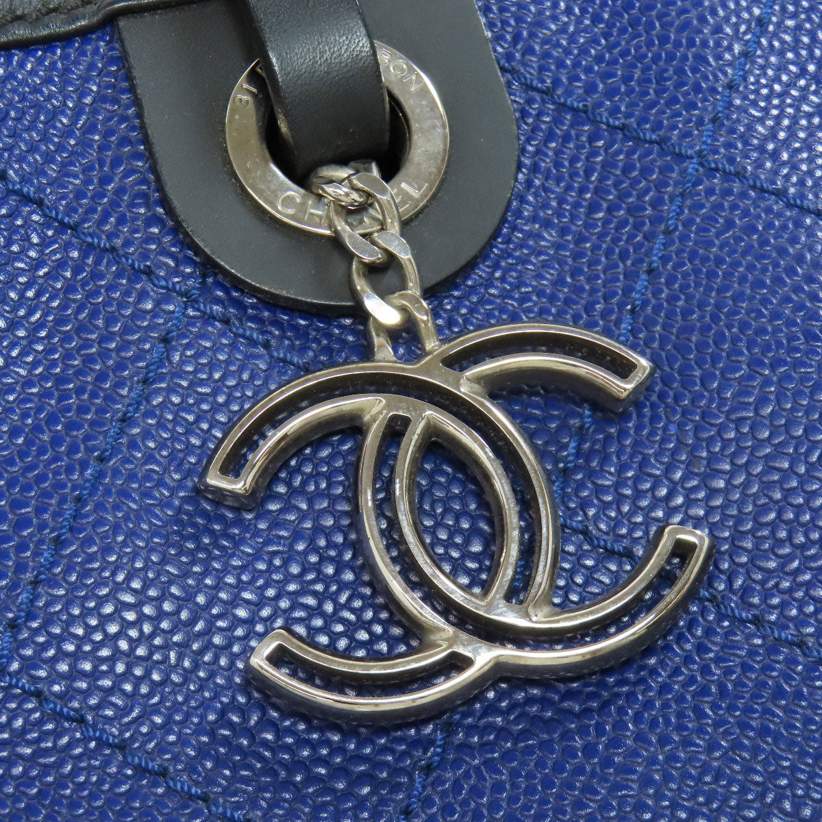 CHANEL   Wild Stitch SilverHardware Tote Bag  Grained Calfskin Skin Ladies [Used]