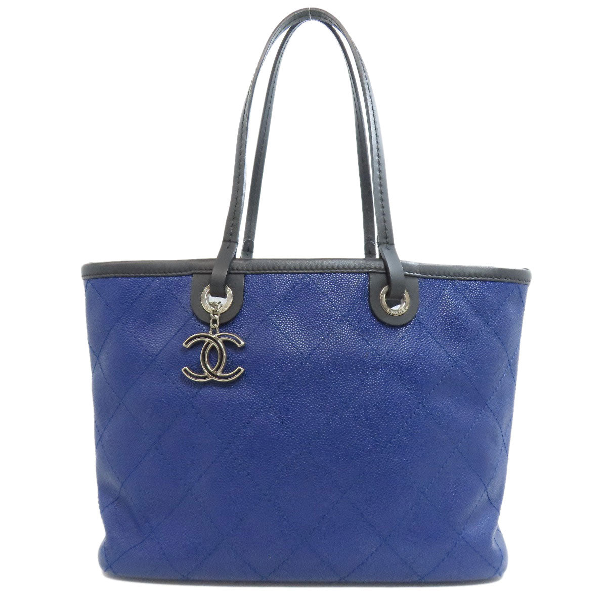 CHANEL   Wild Stitch SilverHardware Tote Bag  Grained Calfskin Skin Ladies [Used]