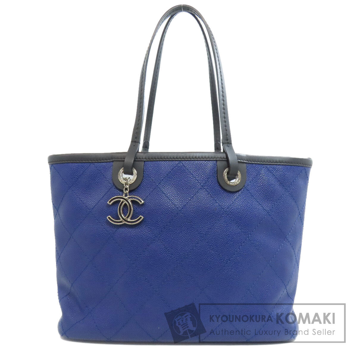 CHANEL   Wild Stitch SilverHardware Tote Bag  Grained Calfskin Skin Ladies [Used]