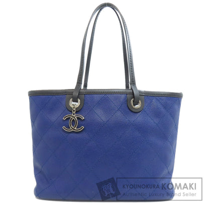 CHANEL   Wild Stitch SilverHardware Tote Bag  Grained Calfskin Skin Ladies [Used]