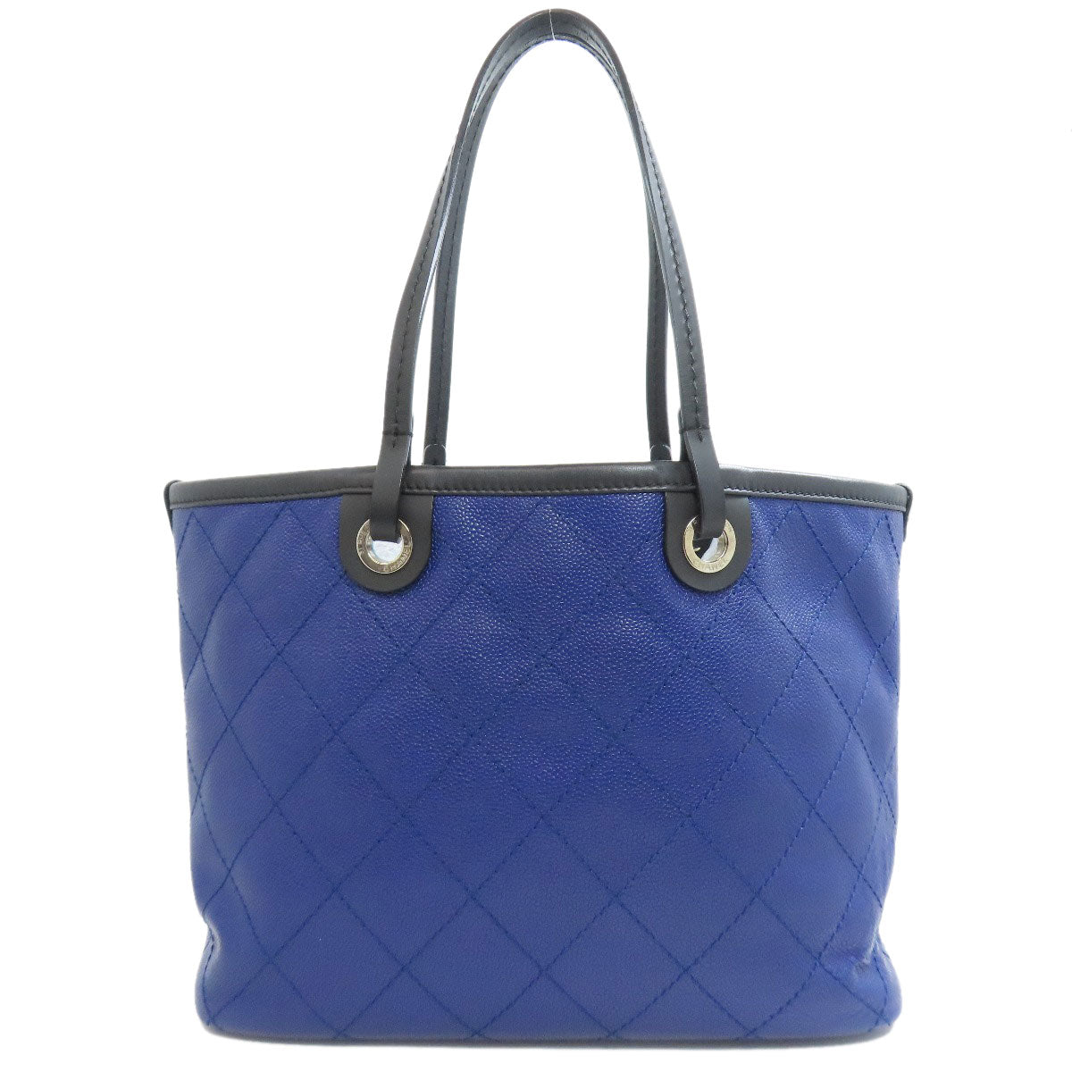 CHANEL   Wild Stitch SilverHardware Tote Bag  Grained Calfskin Skin Ladies [Used]