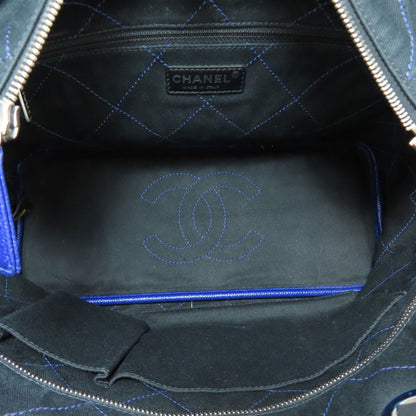 CHANEL   Wild Stitch SilverHardware Tote Bag  Grained Calfskin Skin Ladies [Used]