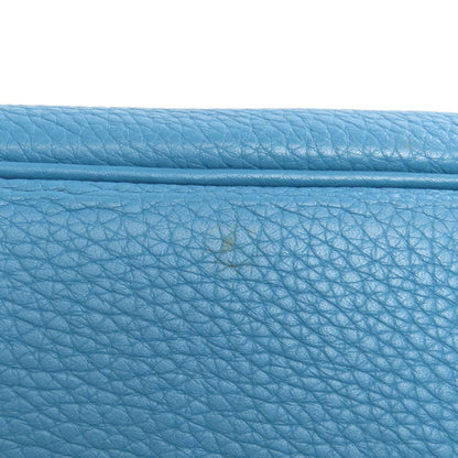 HERMES   Handbag Bolide31 Blue Jean SilverHardware Taurillon Clemence Ladies