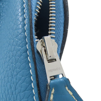 HERMES   Handbag Bolide31 Blue Jean SilverHardware Taurillon Clemence Ladies