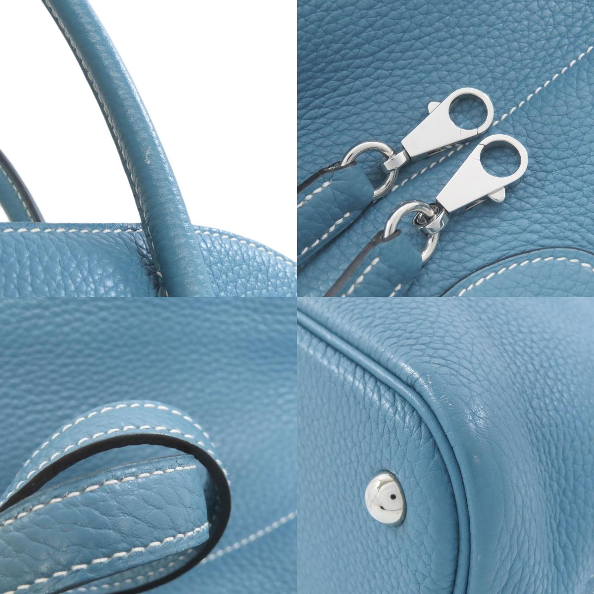 HERMES Bolide31 Blue Jean SilverHardware Handbag Taurillon Clemence Ladies [Used]
