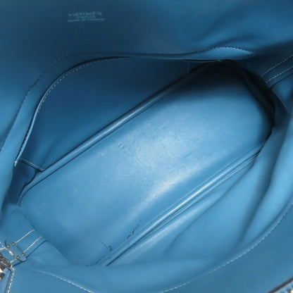 HERMES   Handbag Bolide31 Blue Jean SilverHardware Taurillon Clemence Ladies