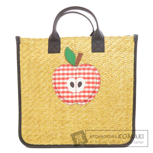 GUCCI  648841 Tote Bag Children 3D Apple Straw Ladies