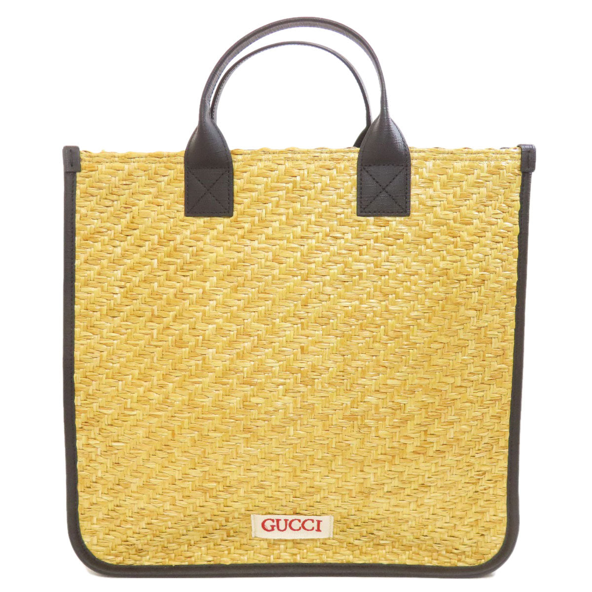 GUCCI  648841 Tote Bag Children 3D Apple Straw Ladies
