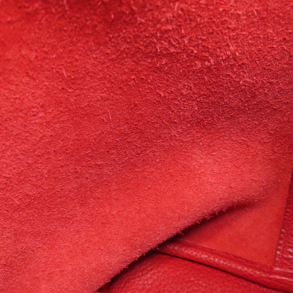 HERMES Picotin Lock MM Rouge Kazak SilverHardware Handbag Taurillon Clemence Ladies [Used]