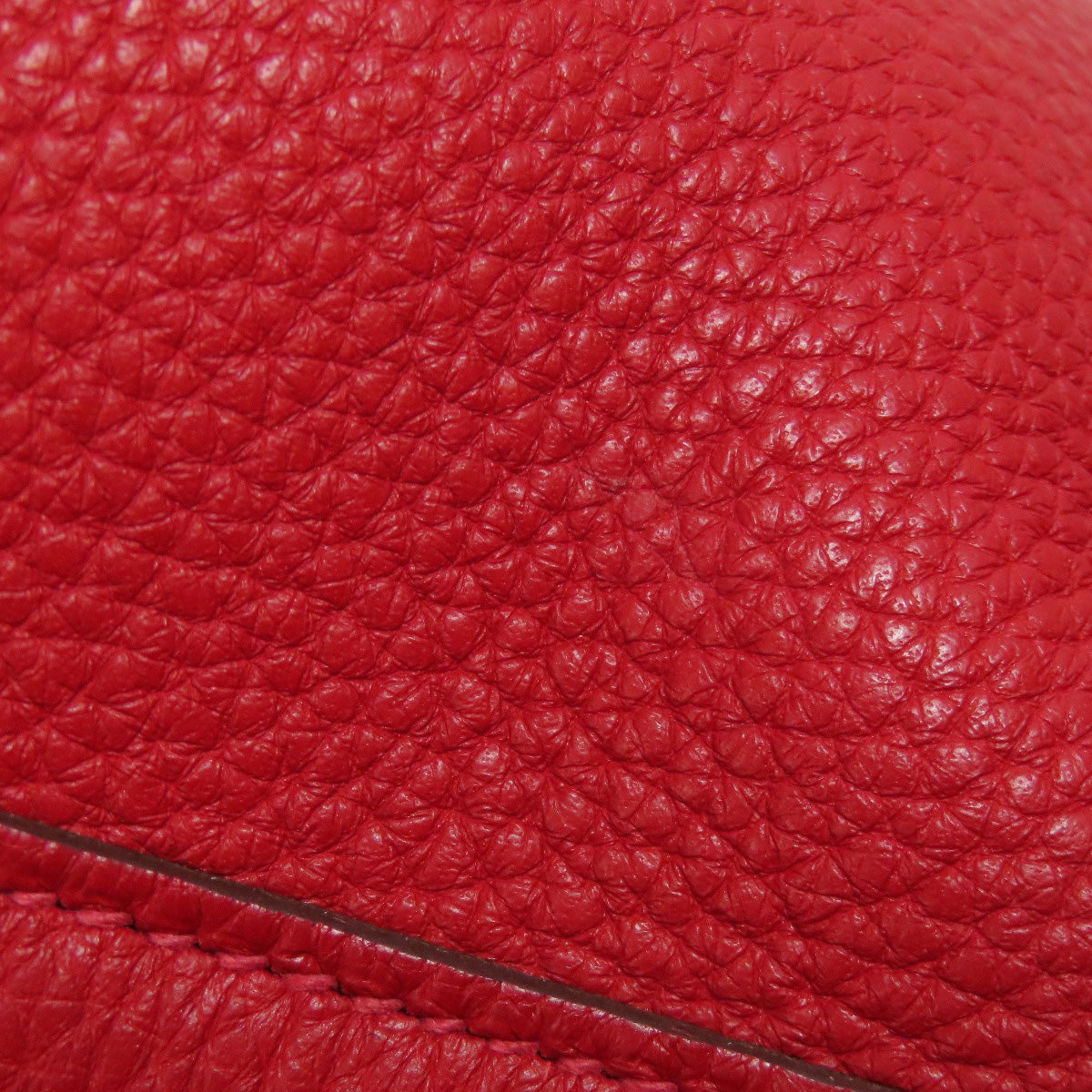 HERMES Picotin Lock MM Rouge Kazak SilverHardware Handbag Taurillon Clemence Ladies [Used]