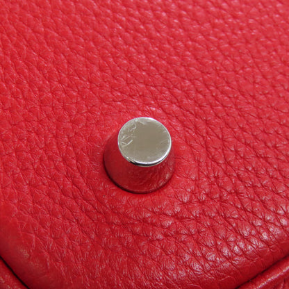 HERMES   Handbag Picotin Lock MM Rouge Kazak SilverHardware Taurillon Clemence Ladies