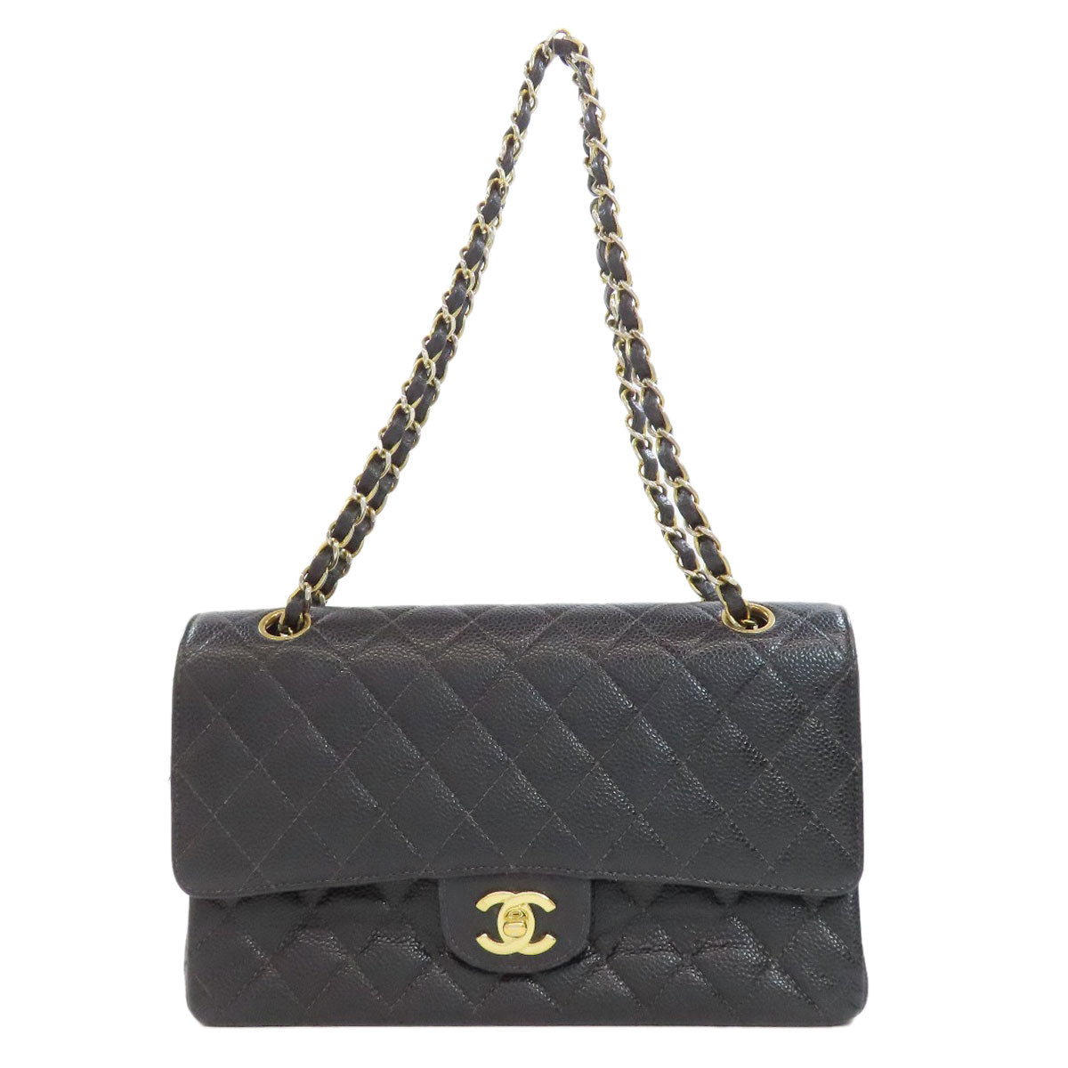 CHANEL ChainShoulder GoldHardware Shoulder Bag Grained Calfskin Skin Ladies [Used]