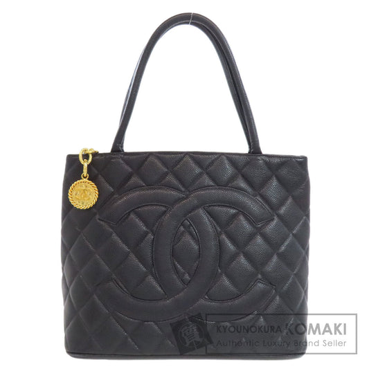 CHANEL   Tote Bag Medallion GoldHardware Caviar skin Ladies