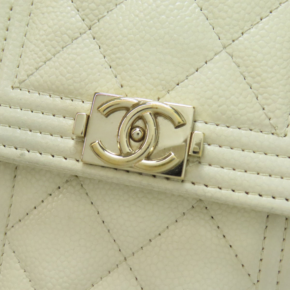 CHANEL Boy Chanel GoldHardware Smartphone case Grained Calfskin Skin Ladies [Used]