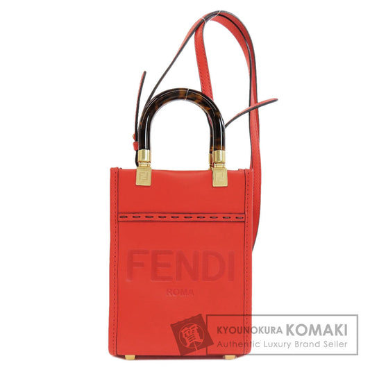 FENDI Sunshine Shopper Mini 2WAY Handbag Leather Ladies [Used]