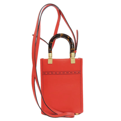 FENDI Sunshine Shopper Mini 2WAY Handbag Leather Ladies [Used]