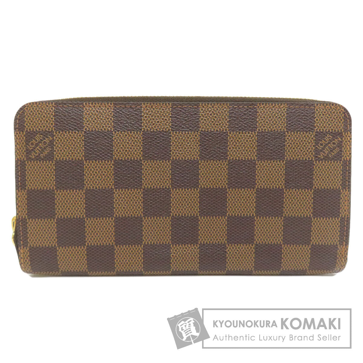 LOUIS VUITTON  N60015 Long wallet (with coin pocket) Zippy wallet old Damier canvas Ladies