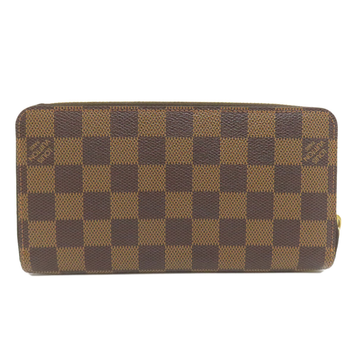 LOUIS VUITTON  N60015 Long wallet (with coin pocket) Zippy wallet old Damier canvas Ladies