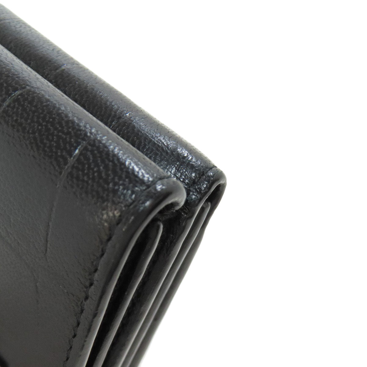 BALENCIAGA Tri-fold Wallet Embossed Bifold Wallet with Coin Pocket Leather Ladies [Used]