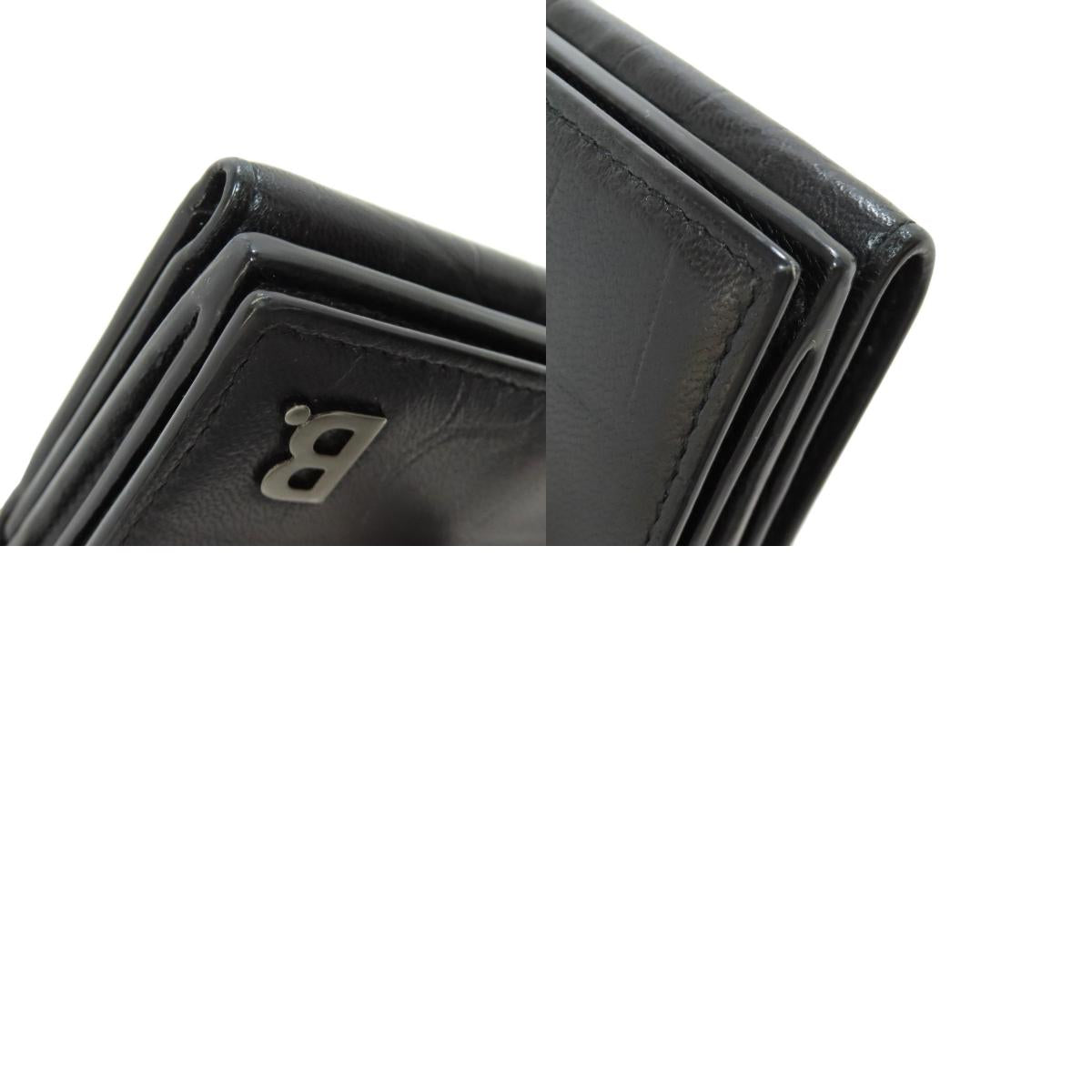 BALENCIAGA Tri-fold Wallet Embossed Bifold Wallet with Coin Pocket Leather Ladies [Used]