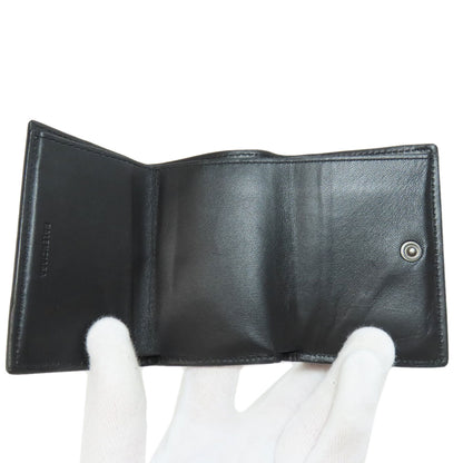 BALENCIAGA Tri-fold Wallet Embossed Bifold Wallet with Coin Pocket Leather Ladies [Used]