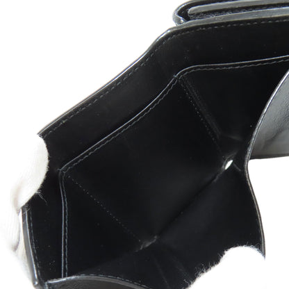 BALENCIAGA Tri-fold Wallet Embossed Bifold Wallet with Coin Pocket Leather Ladies [Used]