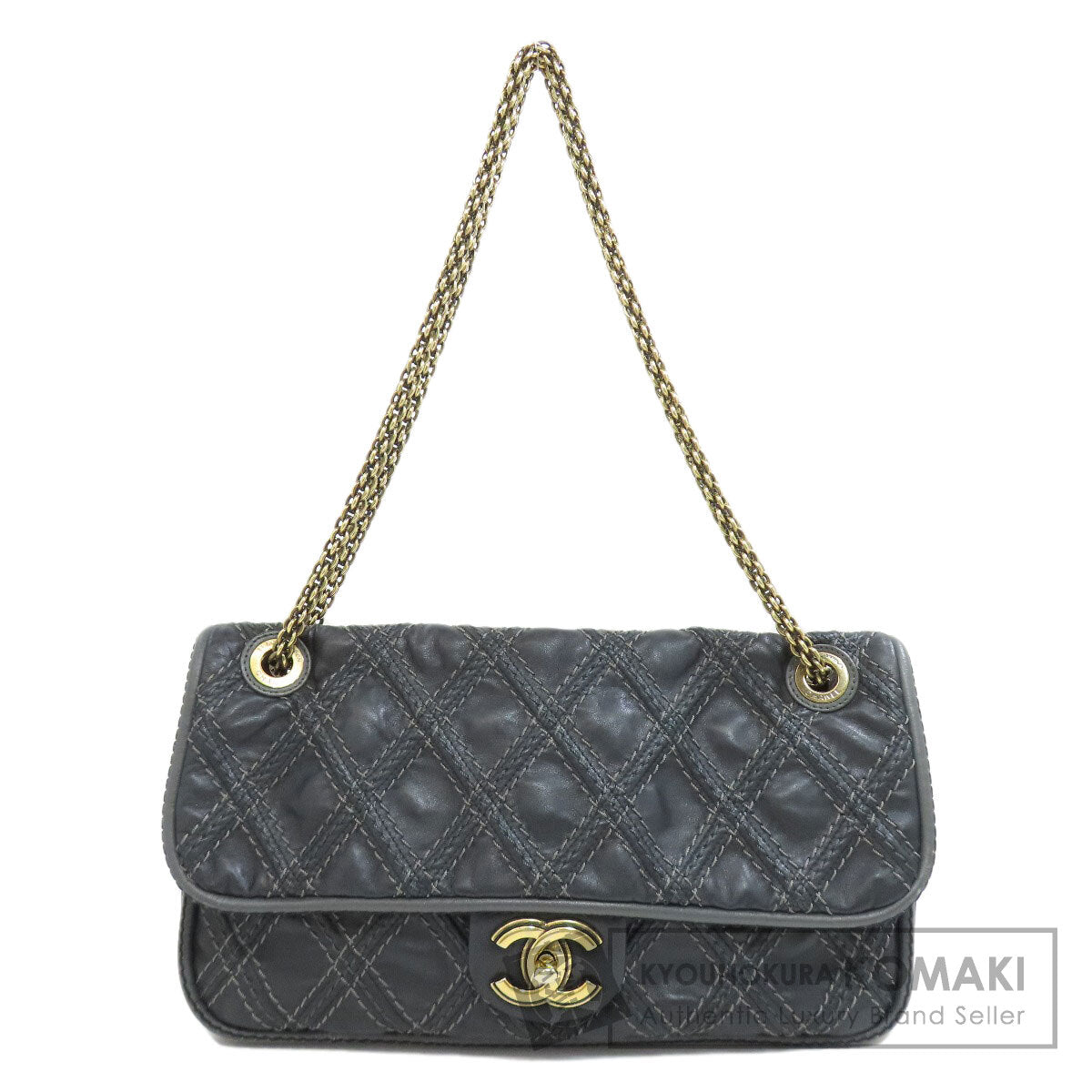 CHANEL   Shoulder Bag ChainShoulder COCO Mark GoldHardware Calf Ladies