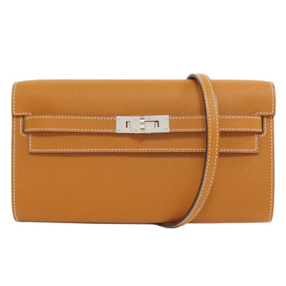 HERMES   Long wallet (with coin pocket) Kelly Wallet Long To Go SilverHardware Epsom Ladies