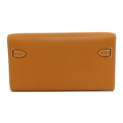 HERMES   Long wallet (with coin pocket) Kelly Wallet Long To Go SilverHardware Epsom Ladies