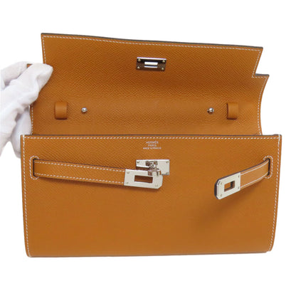 HERMES   Long wallet (with coin pocket) Kelly Wallet Long To Go SilverHardware Epsom Ladies