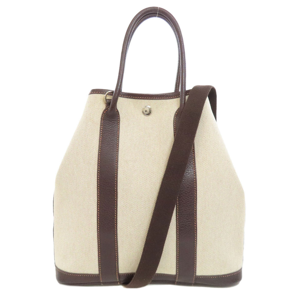 HERMES Garden File SilverHardware Handbag Tower ash Ladies [Used]