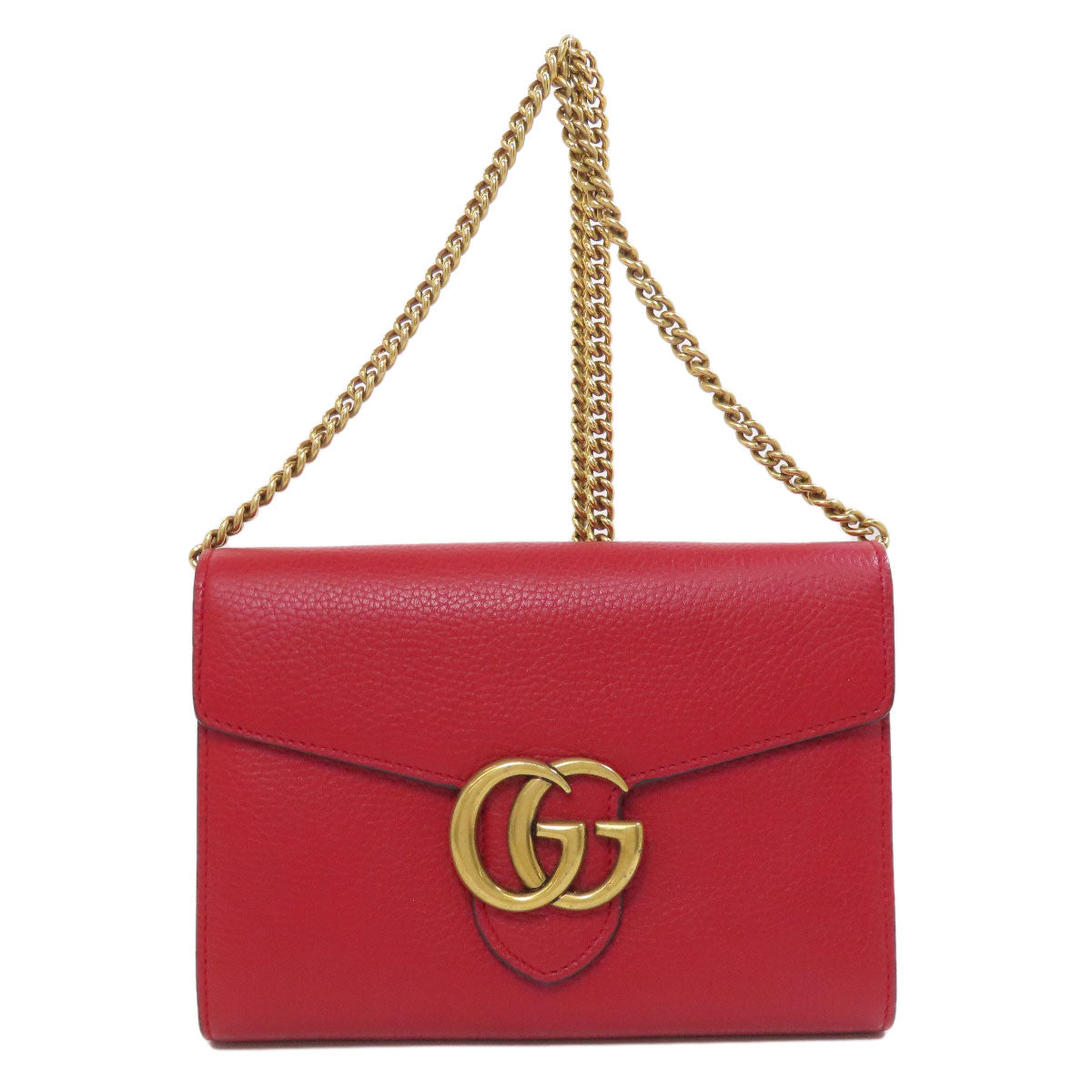 GUCCI 401232 GG Marmont Chain Wallet Long wallet (with coin pocket) Leather Ladies [Used]