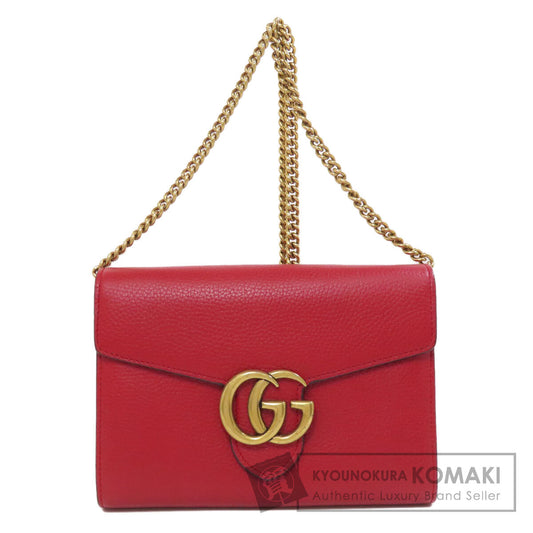 GUCCI 401232 GG Marmont Chain Wallet Long wallet (with coin pocket) Leather Ladies [Used]