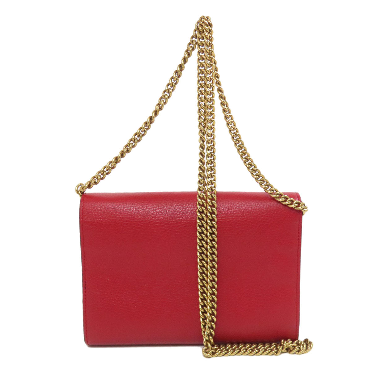 GUCCI 401232 GG Marmont Chain Wallet Long wallet (with coin pocket) Leather Ladies [Used]