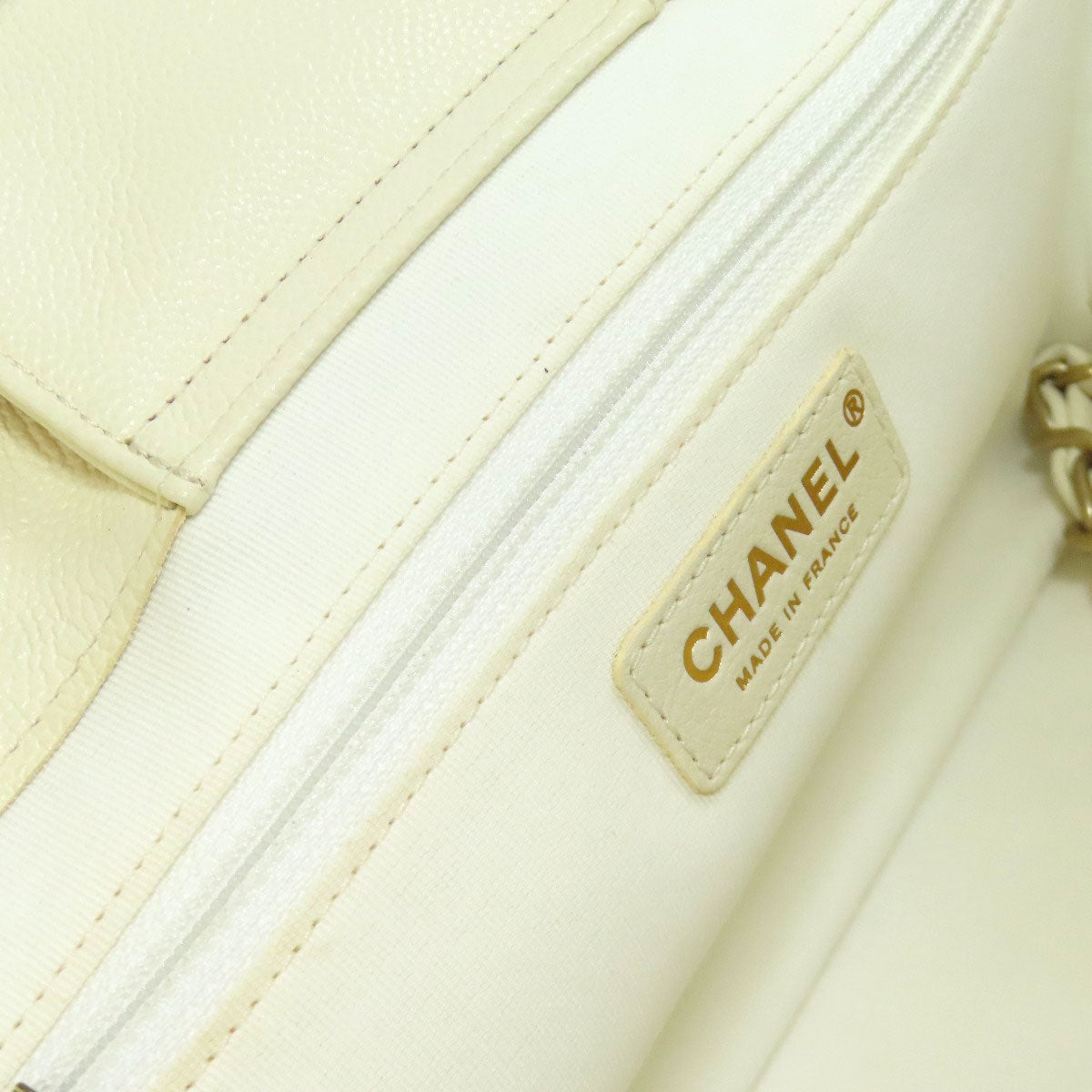 CHANEL Chain Tote GoldHardware 2WAY Tote Bag Grained Calfskin Skin Ladies [Used]