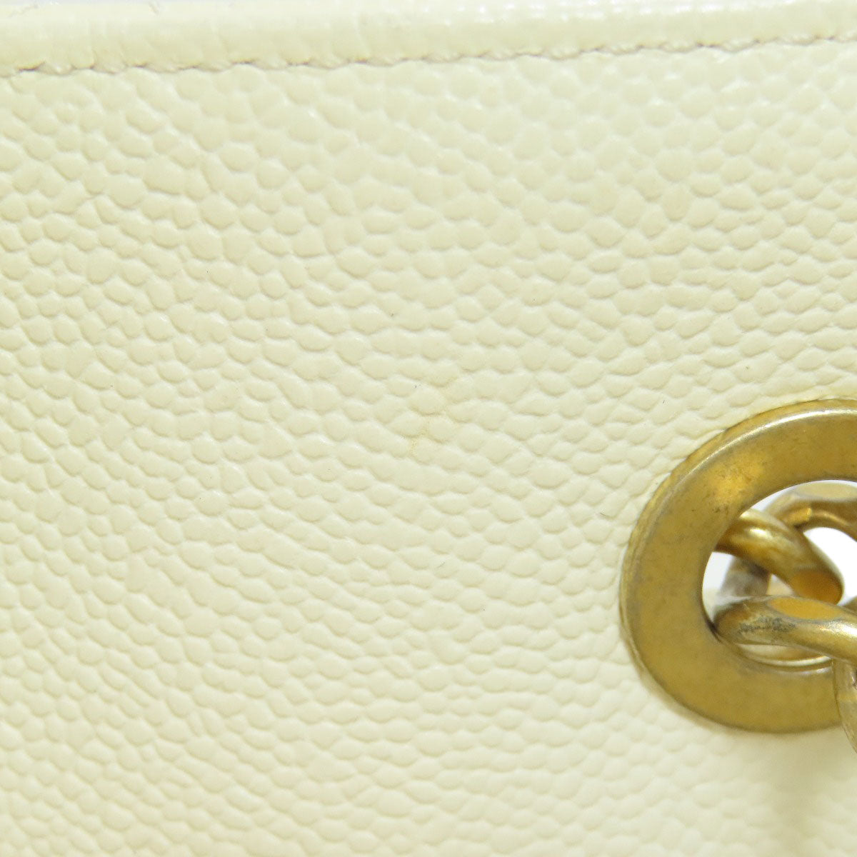 CHANEL Chain Tote GoldHardware 2WAY Tote Bag Grained Calfskin Skin Ladies [Used]