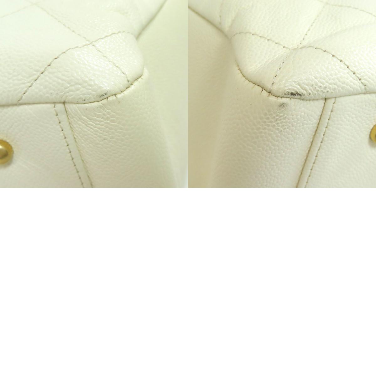 CHANEL Chain Tote GoldHardware 2WAY Tote Bag Grained Calfskin Skin Ladies [Used]