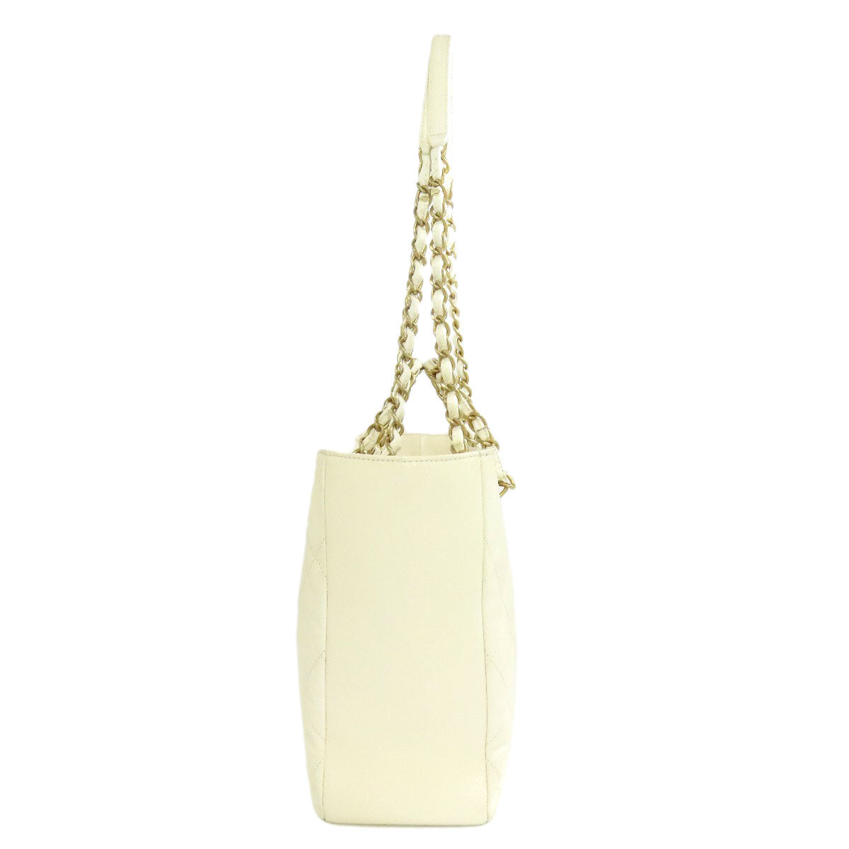 CHANEL Chain Tote GoldHardware 2WAY Tote Bag Grained Calfskin Skin Ladies [Used]
