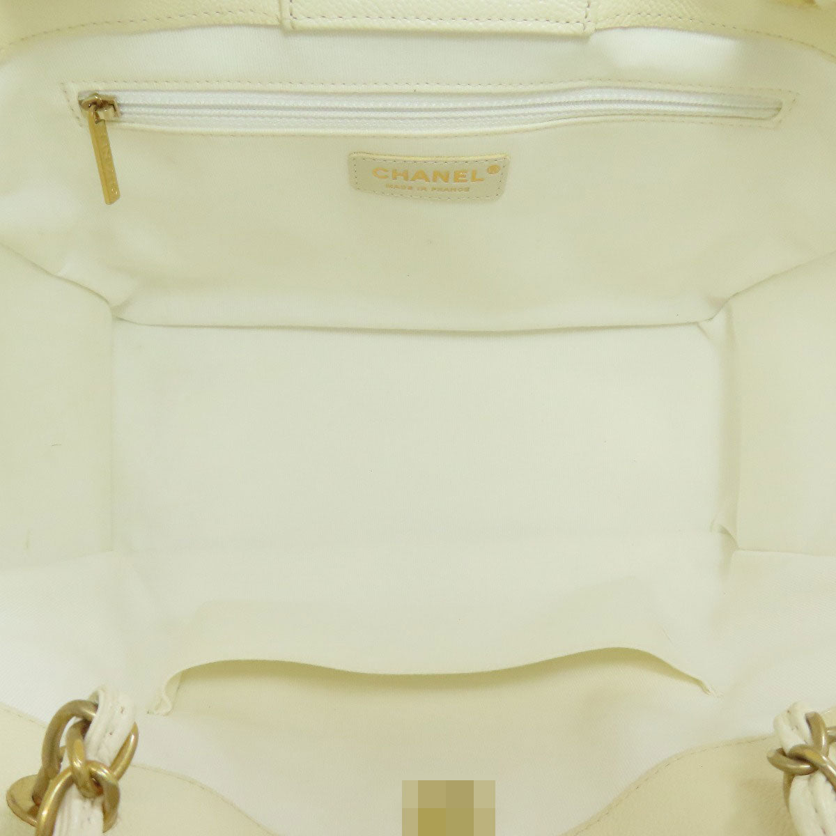 CHANEL Chain Tote GoldHardware 2WAY Tote Bag Grained Calfskin Skin Ladies [Used]