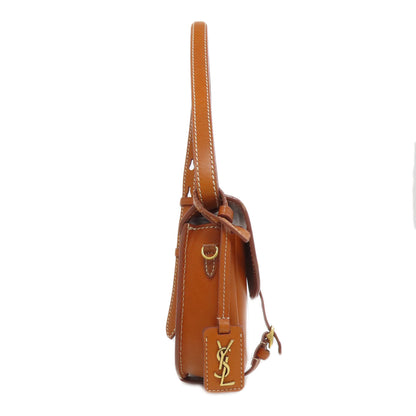SAINT LAURENT logo Shoulder Bag Leather Ladies [Used]