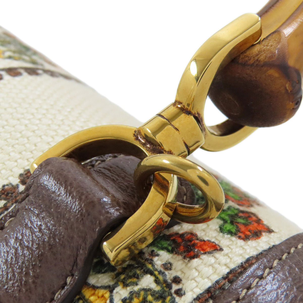 グッチ 681173 バンブーバッグ 100周年記念モデル ハンドバッグ キャンバス レディース 【中古】【GUCCI】