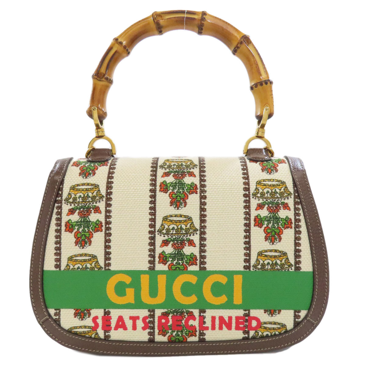 グッチ 681173 バンブーバッグ 100周年記念モデル ハンドバッグ キャンバス レディース 【中古】【GUCCI】