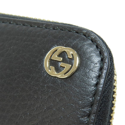 GUCCI 449347 Interlocking G Long wallet (no coin pocket) Leather Ladies [Used]