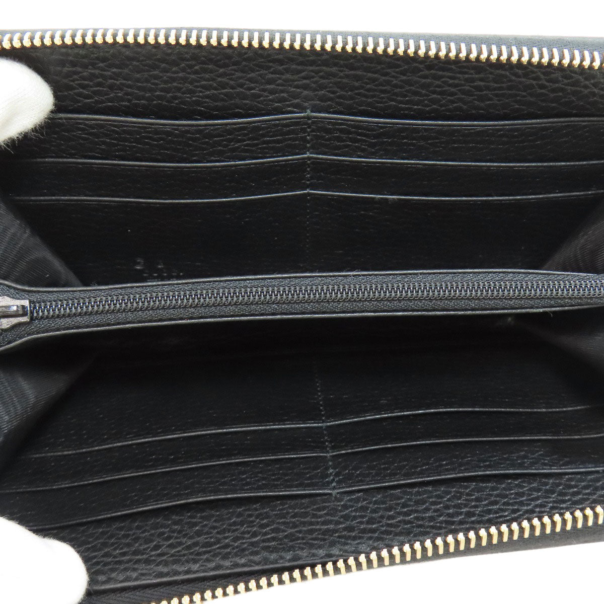 GUCCI 449347 Interlocking G Long wallet (no coin pocket) Leather Ladies [Used]