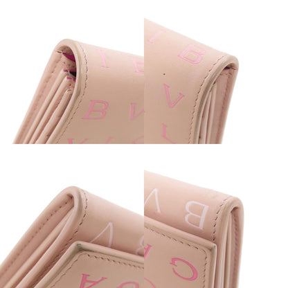 BVLGARI Logo mania Long wallet (with coin pocket) Leather Ladies [Used]